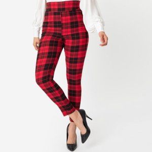 Unique Vintage High Waist Stretch Cigarette Pants